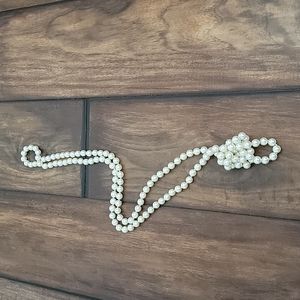 Faux Pearl Necklace 24"